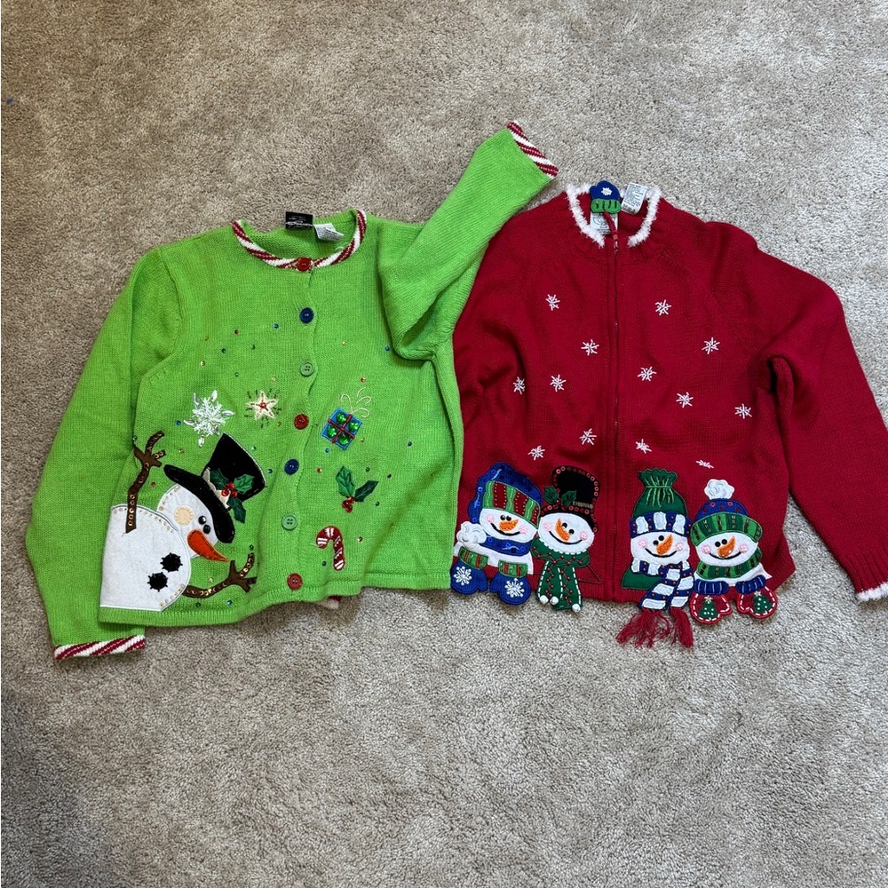 Tiara Girls Winter Christmas Cardigan Sweaters Holiday Festive Winter Size 16
